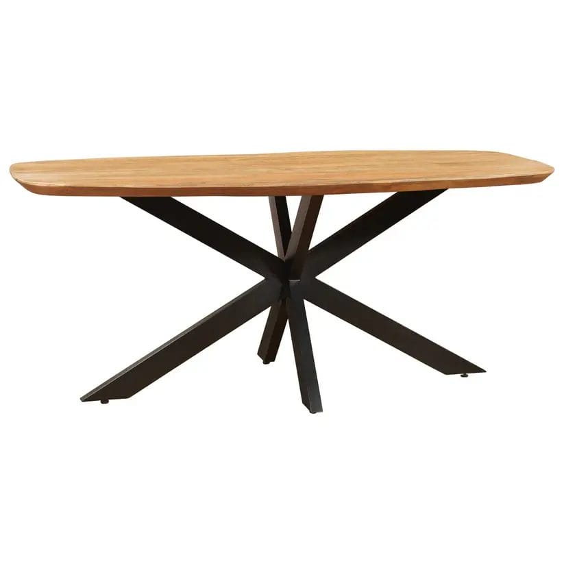 AALST - Ovale eettafel mangohout 160x90 - Naturel