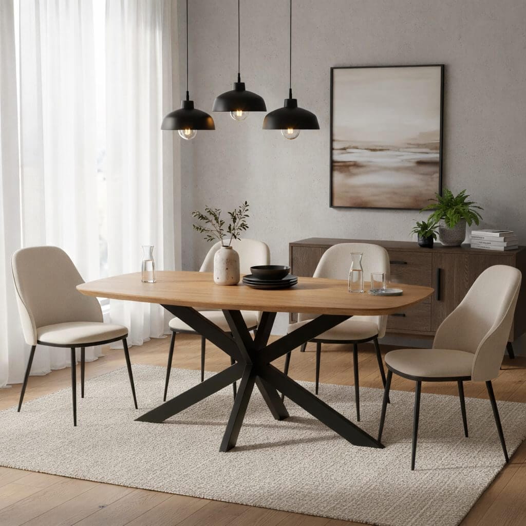 AALST - Ovale eettafel mangohout 160x90 - In sfeer