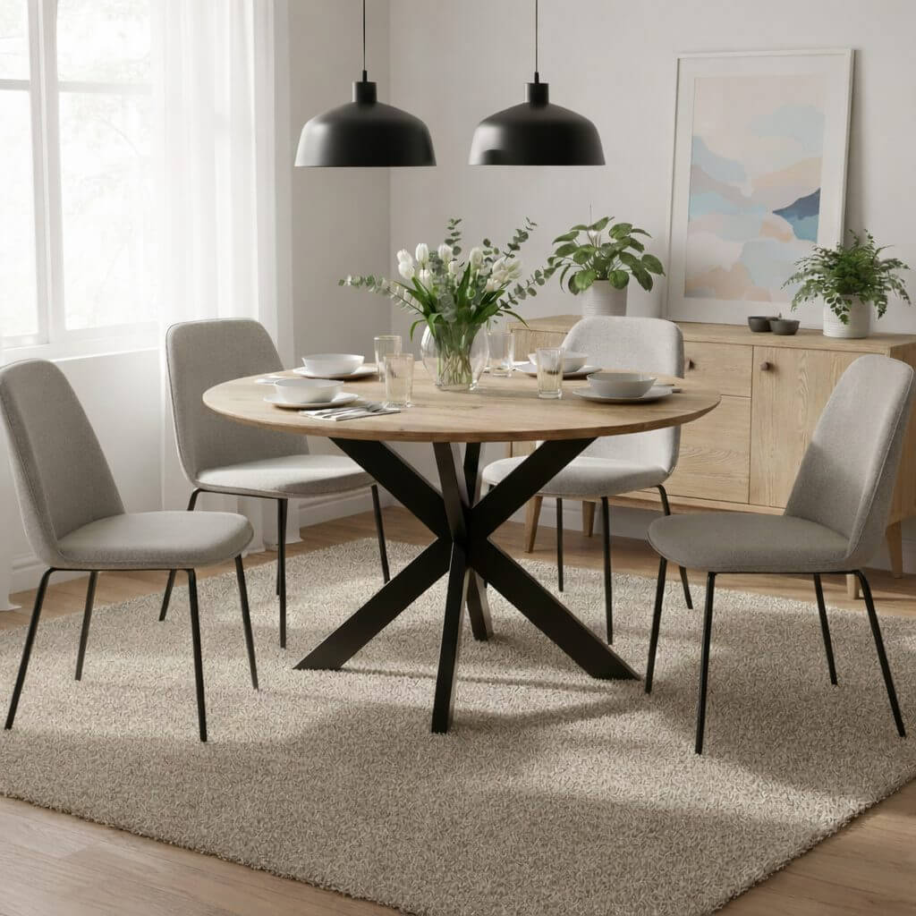 BERG - ronde eettafel - Productfoto in sfeer 2