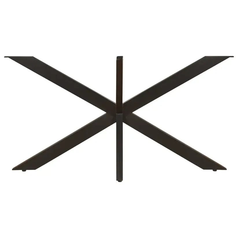 AALST - Ovale eettafel mangohout 160x90 - Poot voorkant