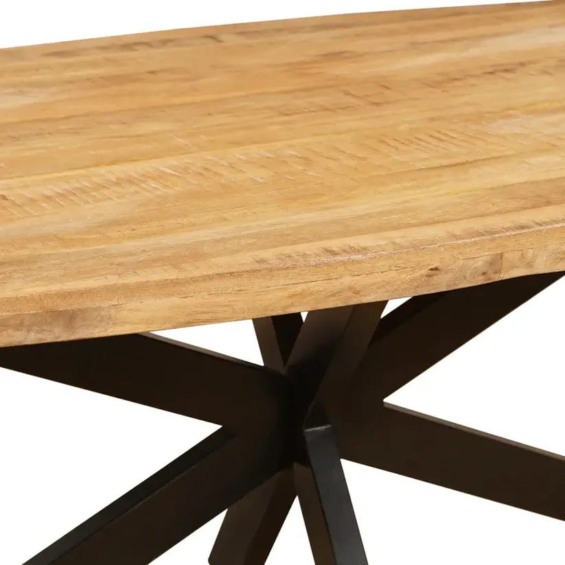 GOOR - ovale eettafel mangohout - Productfoto Detail