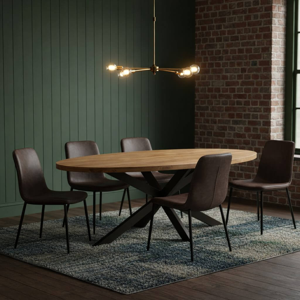 GOOR - ovale eettafel mangohout - In sfeer