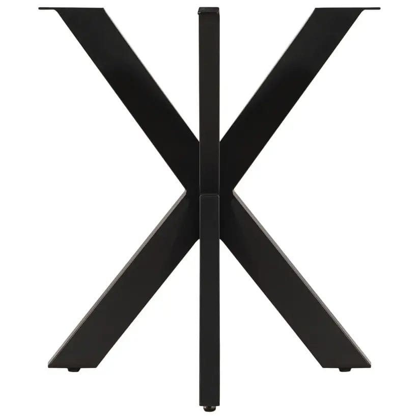 AALST - Ovale eettafel mangohout 160x90 - Poot zijkant