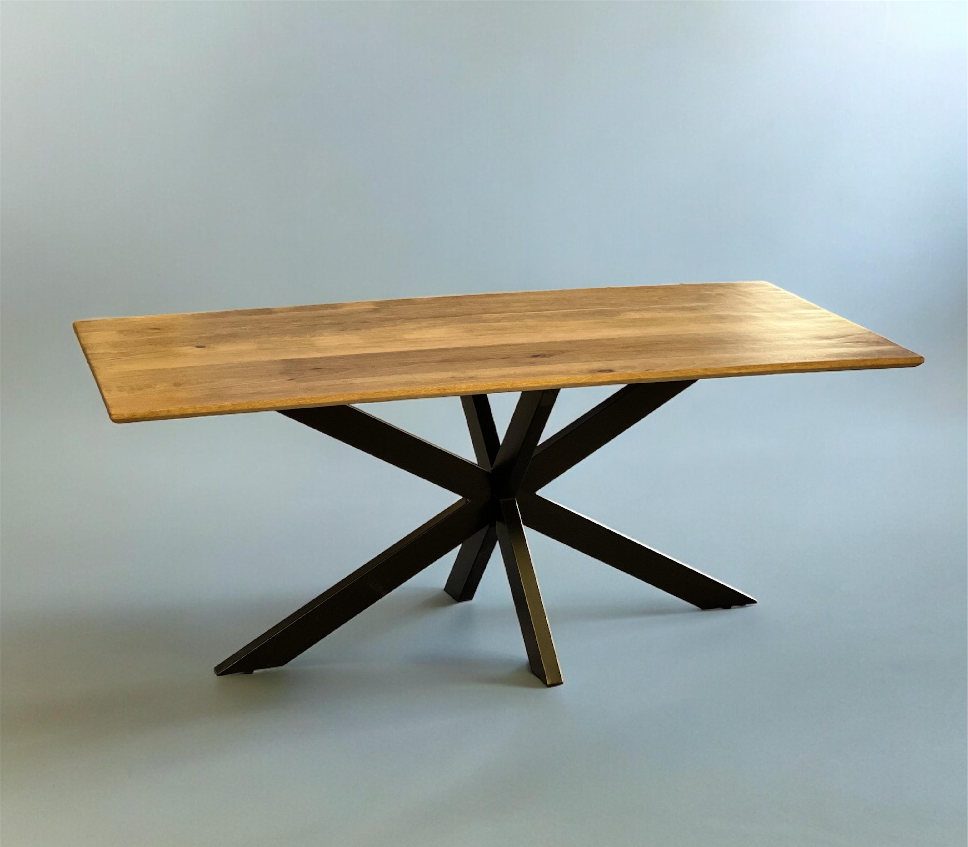 Swiss Straight eettafel mangohout 160x90 – Industrieel design - Afbeelding 6