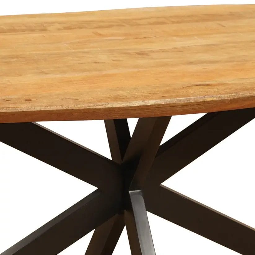 AALST - Ovale eettafel mangohout 160x90 - Detail