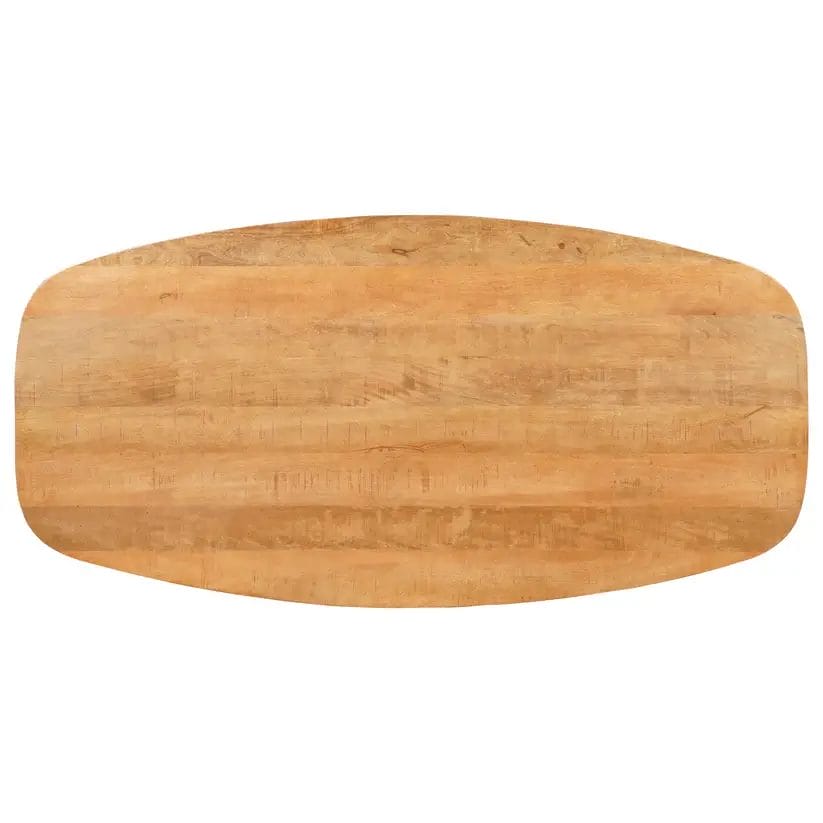 AALST - Ovale eettafel mangohout 160x90 - Boven aanzicht